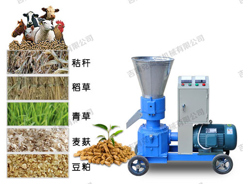 小型顆粒飼料機加工出來(lái)的顆?？商岣呱蟛墒沉?避免挑食 營(yíng)養全面 牲畜喜愛(ài)吃